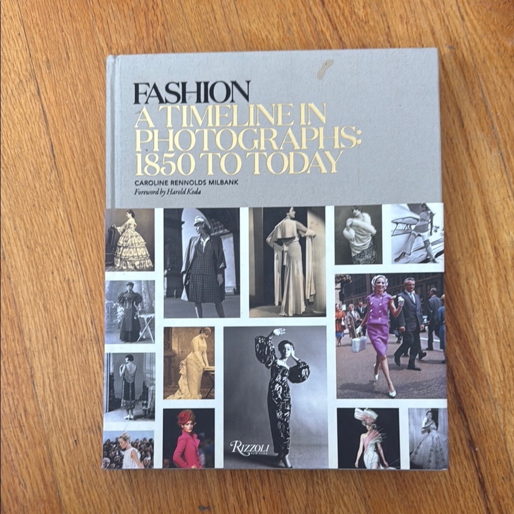 Rizzoli Fashion Timeline Book in Gray and Gold